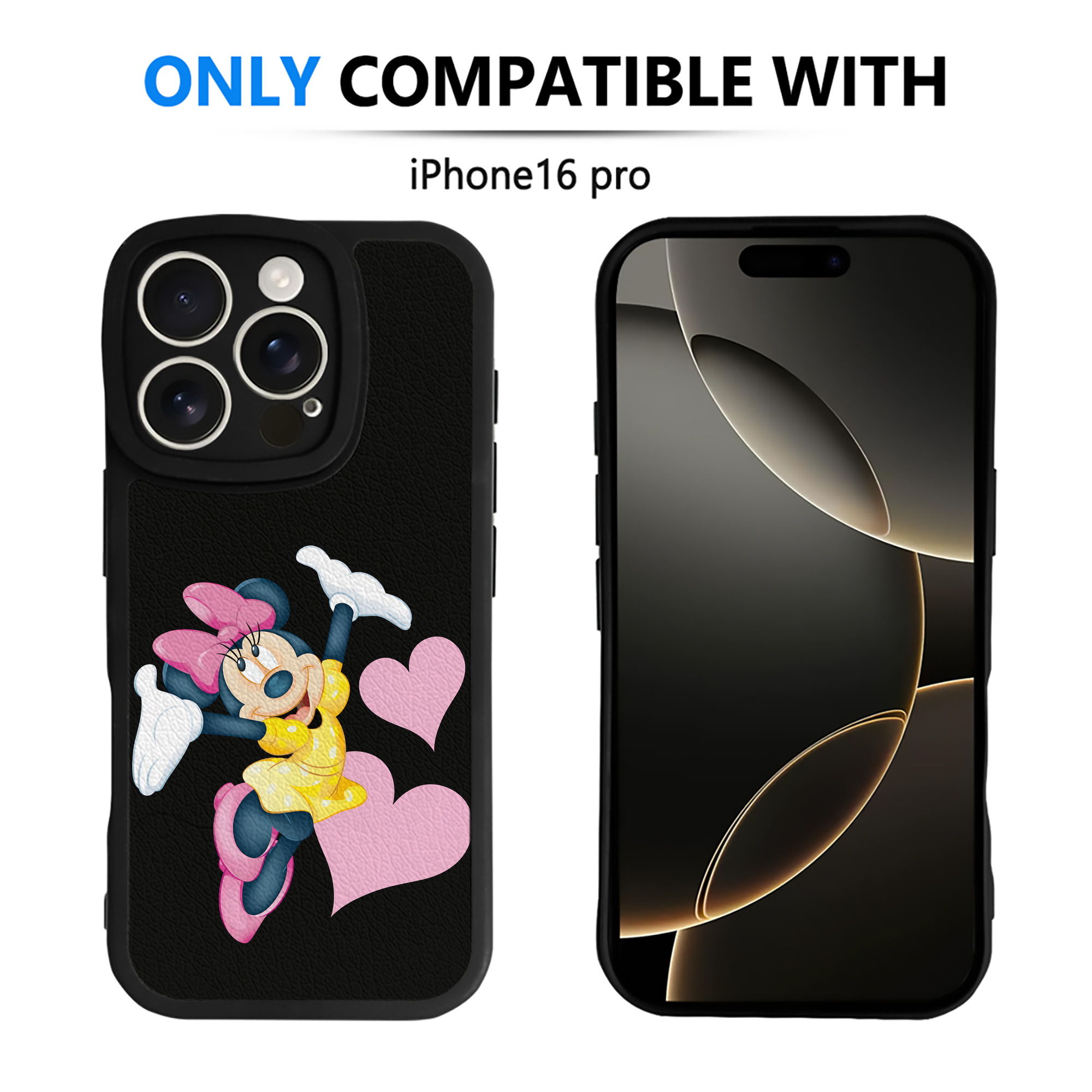 （画像用） ミッキーマウス Mickey Mouse 【iPhone 16シリーズ対応】シリコンスマホケース（レザー調） 材質：シリコン